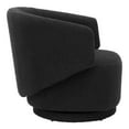 thumbnail image 3 of Swivel Armchair Chair, Black, Fabric, Living Kitchen Cafe Bistro Hospitality Restaurant, Modern Contemporary HB34744, 3 of 9