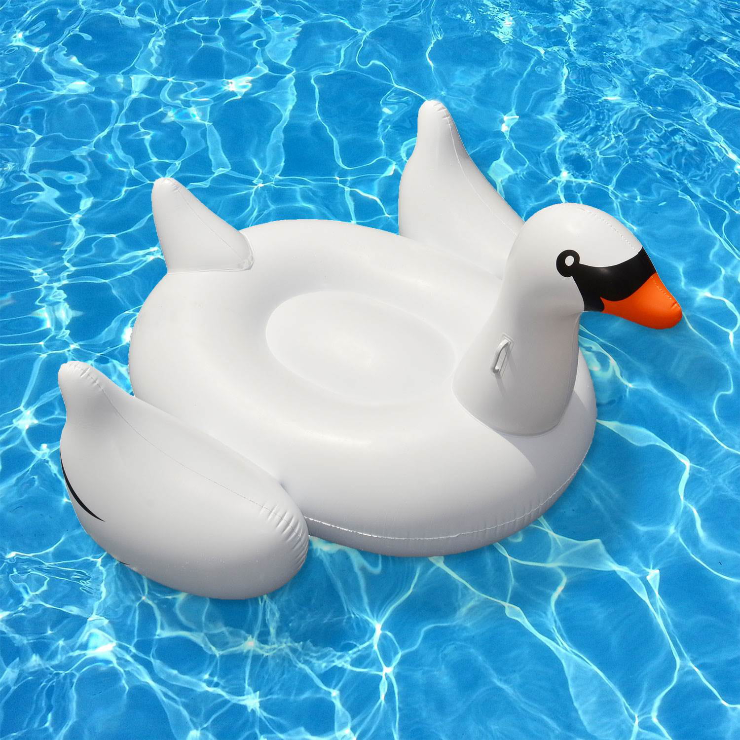 1-Pack Details about   Swimline 90621 Giant Swan Inflatable Ride-On Pool Float White 