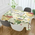 thumbnail image 2 of Yayeee Tablecloths 60" x 60" Rectangle Wrinkle Resistant Party Table Cover, Birds with Strawberries, 2 of 8