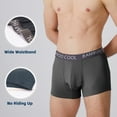 thumbnail image 2 of Men's Underwear Soft Breathable Boxer Briefs for Men，Bamboo Viscose Underwear Trunks,S-XXXL,6-pack, 2 of 7