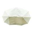 thumbnail image 1 of DOLITY Replacement Cloth for Three Heads Umbrella 2.7M Umbrella Canopy for Backyard Beige White, 1 of 9
