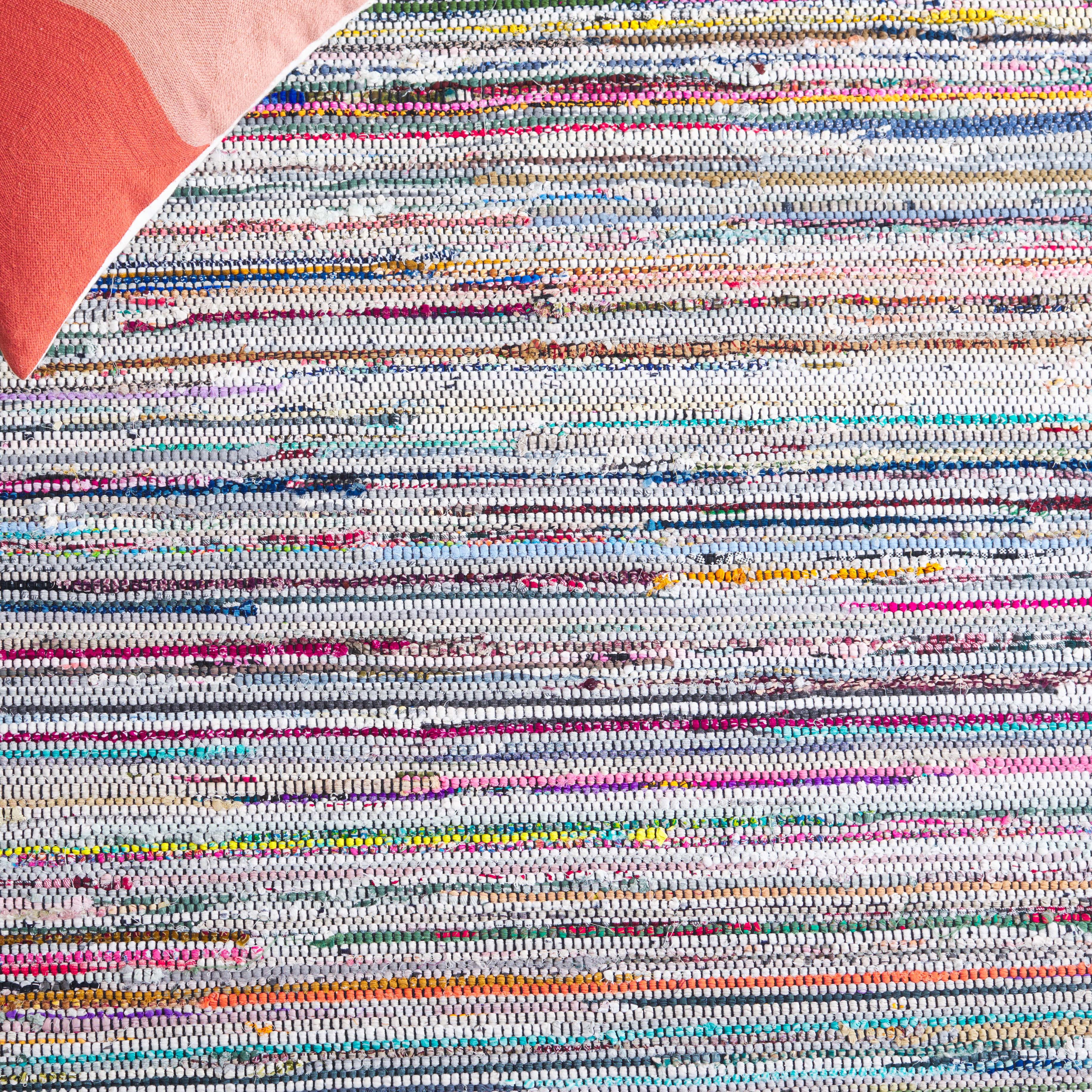 SAFAVIEH Rag Rug LACEWORK Distressed Runner Rug, Black/Pink, 2'3" x 8'