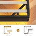 thumbnail image 5 of Afuhokles Floating King Bed Frame with Charging Station and Storage Headboard, Faux Leather Upholstered RGB Bed, PU Black, 5 of 6