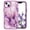 Purple Marble, variant on Allytech Marble Case for Apple iPhone 15 5G 6.1 inch, Hybrid Hard PC Soft TPU Rubber Three Layer Rugged Heavy Duty Shockproof Drop Protection Women Girl Cover for iPhone 15, White Grid Marble
