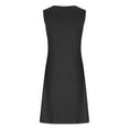 thumbnail image 4 of Sakmal Knee Length Womens Summer Dresses Black Slip Dress Casual Sleeveless Summer Skirts, 4 of 5