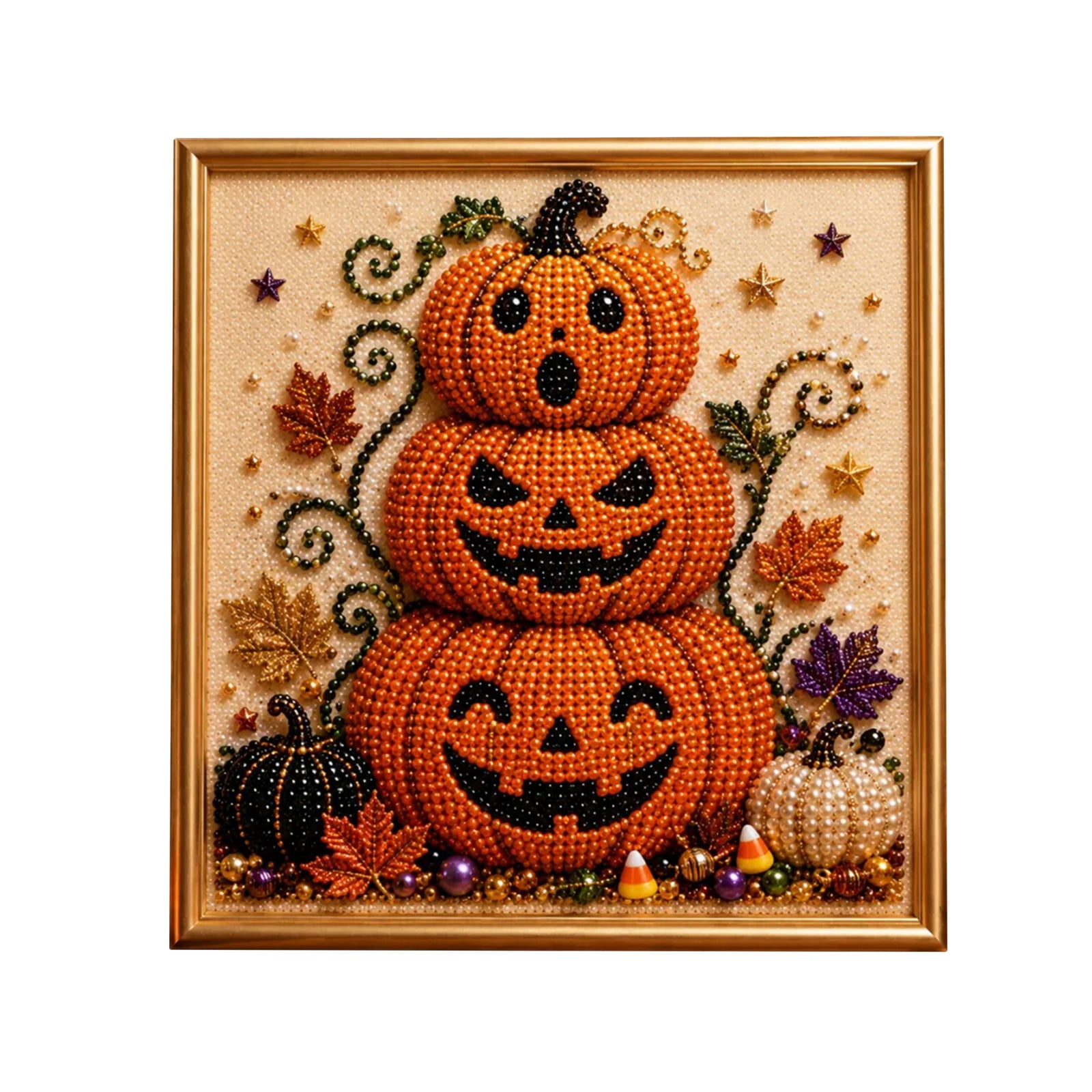DIY Pearl Art DIY Kit Halloween Ghost Diamond Painting Sticker Craft Set for Fall Home Decor Handmade Beaded Canvas Artwork Creative Activity Gift F