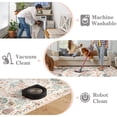 thumbnail image 6 of SUNDEREY 2'x6' Boho Floral Runners for Hallways, Washable Kitchen Runner Rug Non Skid, Soft 6ft Hallway Rug Ultra Thin Stain Resistant Carpet Runners for Bathroom Entryway, Beige, 6 of 8