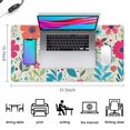 thumbnail image 5 of Long Mouse Pads for Desk,Pioneer Flower Floral Print Pattern Desk Mats on Top Of Desks, Desk Mouse Pad Extra Large with 3mm Non-Slip Base and Stitched Edge for Gaming,Office,Work,Home 31.5"x15.7", 5 of 6