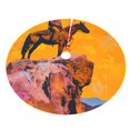 thumbnail image 5 of Cauagu 30" Christmas Tree Skirt Cliff Western Cowboy Pattern Christmas Tree Decorations Tree Mat for Xmas Decorations Occasion Holiday Home Decor -30", 5 of 7