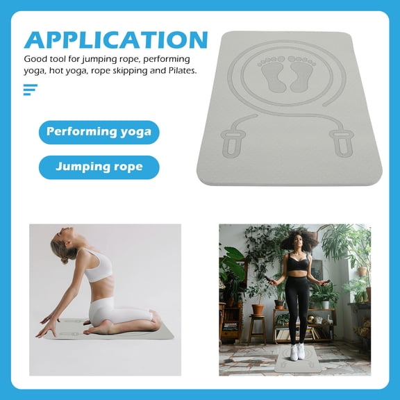 FOMIYES Comfortable Grey Tpe Sports Yoga Mat, Non-Slip, Multi-Functional