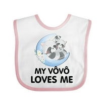 Inktastic Raccoon My Vovo Loves Me Boys or Girls Baby Bib