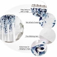 thumbnail image 3 of Blue Eucalyptus Leaves Bathroom Shower Curtains with 12 Hooks Polyester Waterproof Shower Curtain for Stalls and Bathtubs Weeping Botanical Watercolor Decorative Bathroom Privacy Curtain 72x84 Inches, 3 of 9