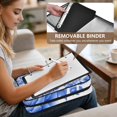 thumbnail image 5 of Haosy Accordion File Organizer Zipper Binder 500 Sheet 6-Tab Expanding File Folder Multi-Pocket 1.2 Inch 3 Ring Blue White Porcelain with Roses, 5 of 7