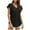 Black, variant on ALLLIST Essentials Men's Black V-Neck Short Sleeve Solid Casual T-Shirts Flounce Womens Tees