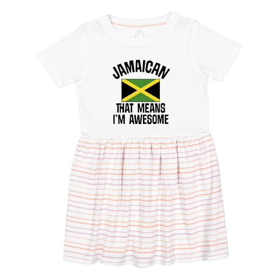 Inktastic Jamaica Awesome Jamaican Girls Toddler Dress