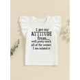 thumbnail image 5 of Aojekbee Kids Girls Cute T-Shirts Letter Print Ruffles Round Neck Tops Casual Pullovers for Toddler Summer Clothes, 5 of 10
