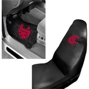 NCAA Washington State 2 pc Front Floor Mats and Washington State Car Seat Cover