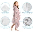 thumbnail image 7 of Pink Cow Cherry Pattern Hooded Bath Towel，60"x35" for Ages 3 To 12 Kids, Quick Dry Lightweight Soft Microfiber Hood Beach Towel Cover Up for Kids, 7 of 7