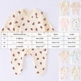 thumbnail image 3 of CAUYDY Newborn Toddler Pajamas Sleepers for Baby Girl Boy Long Sleeve Romper Preemie Infant Clothes Spring Summer Fall Winter Loungewear Sizes 0-1 Months,Dark Purple, 3 of 4