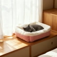 thumbnail image 5 of 16.92 In Deluxe Winter Pet Bed - Extra Soft Fluffy Round Cat Dog Bed with Non-Slip Bottom for Indoor Use Comfortable Sleeping Mat for Small Animals Easy to Clean, 5 of 6