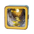 thumbnail image 1 of Puzzle de madera 3D, luz nocturna, puesta de sol en el río Wudhank, 1 of 6