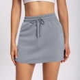 thumbnail image 5 of ClodeEU Women's 2-in-1 Athletic Shorts,Drawstring Waist Workout Shorts with Liner and Pockets Gray,Women's Plus XL, 5 of 9