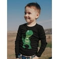 thumbnail image 6 of Tstars Boys Unisex Valentine's Day Shirts for Kids Love Valentine's Day I Love You This Much T Rex Gift Idea for Boy Toddler Kids Long Sleeve T Shirt, 6 of 6