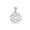 White, variant on 10k Yellow Gold Irish Celtic Trinity Knot Pendant / Necklace (16 Inches)