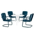 thumbnail image 1 of Crosley Furniture Ridgeland 5 Piece Metal Outdoor Dining Set in Navy Gloss, 1 of 13
