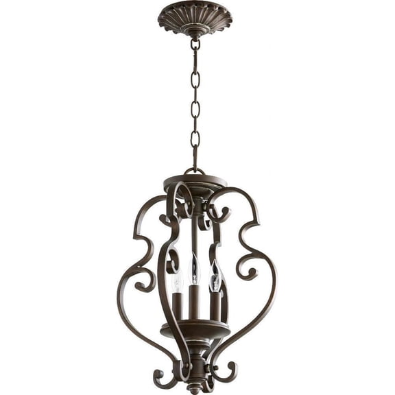 Highbury Beeches 3 Light Dual Mount Pendant in Transitional Style 13.5 inches Wide By 17 inches High-Vintage Copper Finish Bailey Street Home