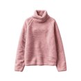 thumbnail image 6 of Oksale Turtleneck Shirts for Women Fuzzy Fleece Sweatshirts Soft Cozy Long Sleeve Pullover Slouchy Warm Winter Clothes 2026 Pink S, 6 of 8