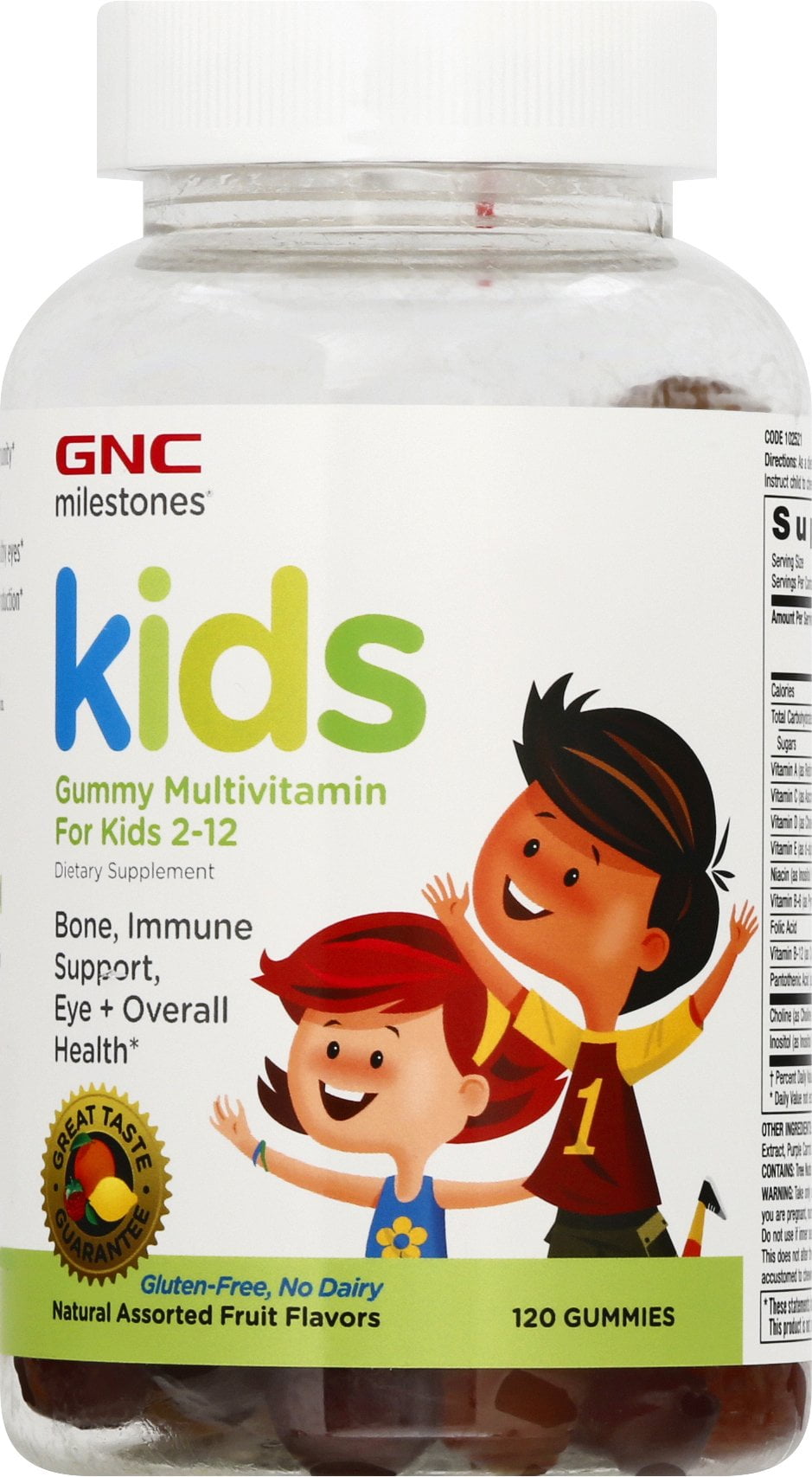 GNC Kids Multivitamin Gummies, 120 Gummies, Assorted Fruit Flavors, For Kids Ages 2-12