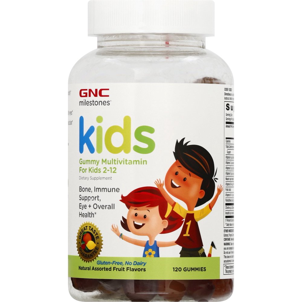 GNC KIDS MULTIVITAMIN Gummies, 120 Gummies, Assorted Fruit Flavors, For Kids Ages 212 Walmart