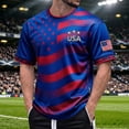 thumbnail image 3 of USA Soccer T-Shirt, American Flag Soccer Ball 2026 Tee, Fan Shirt for Men Women Patriotic Gift,White, 3 of 4