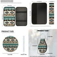thumbnail image 7 of Pzuqiu 14 Pcs Automobile Interior Sets Front Rear Seat Covers for Cars Steering Wheel Seat Strap Pads Armrest Pad Headrest Covers Coasters Aztec Horse Fit Most SUV Van Sedan Truck, 7 of 7