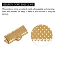 thumbnail image 4 of Unique Bargains 180Pack Ribbon Crimp Clamp Ends 22mm Cord End Clasp for DIY Craft Light Golden, 4 of 7