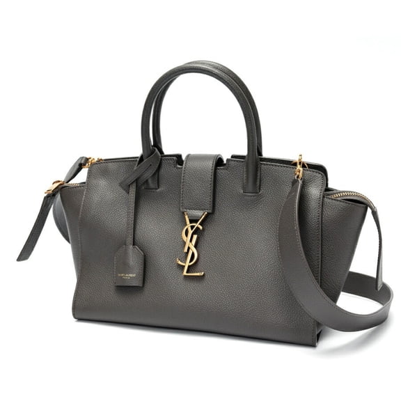 Pre-Owned Saint Laurent Downtown Baby 635346 Leather Gray S-158912 (Good)