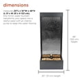 thumbnail image 2 of Alpine Corporation MLT102S Indoor Zen Mirror Waterfall Floor Fountain with Stones and LED Lights, 48 inches, Silver, 2 of 13