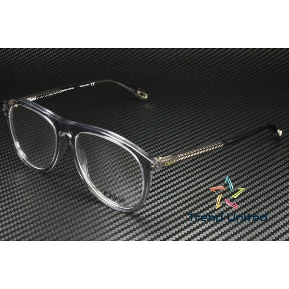 CHLOE CH0010O 002 Pilot Grey Transparent Demo Lens 54 mm Women's Eyeglasses