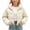 White, variant on CYRBOKO Girls Puffer Jackets, Long Sleeve Lightweight Lapel Zip Up Winter Outerwear Black Size 10-12 T