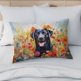 thumbnail image 4 of Welcome Spring Summer Labrador Retriever Portrait Flower Blue Sky Quilt Pillowcase Lab Dog Lover Gifts Throw Pillow Cover Bed Home Decor - 12001, 4 of 5