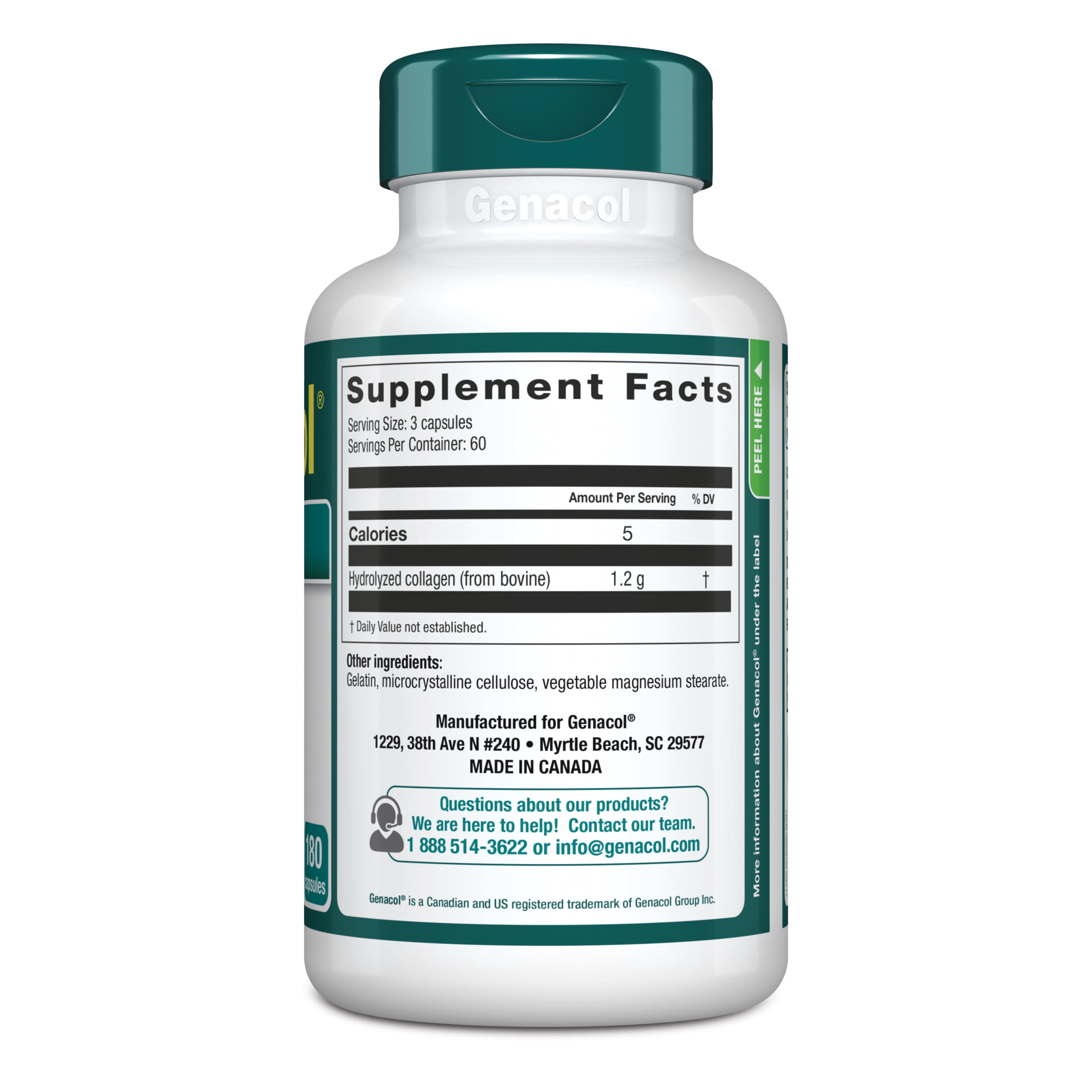 Genacol Original – Ultra-Hydrolyzed Collagen Supplement for Joint & Knee Support, 180 Caps (60-Day Supply)