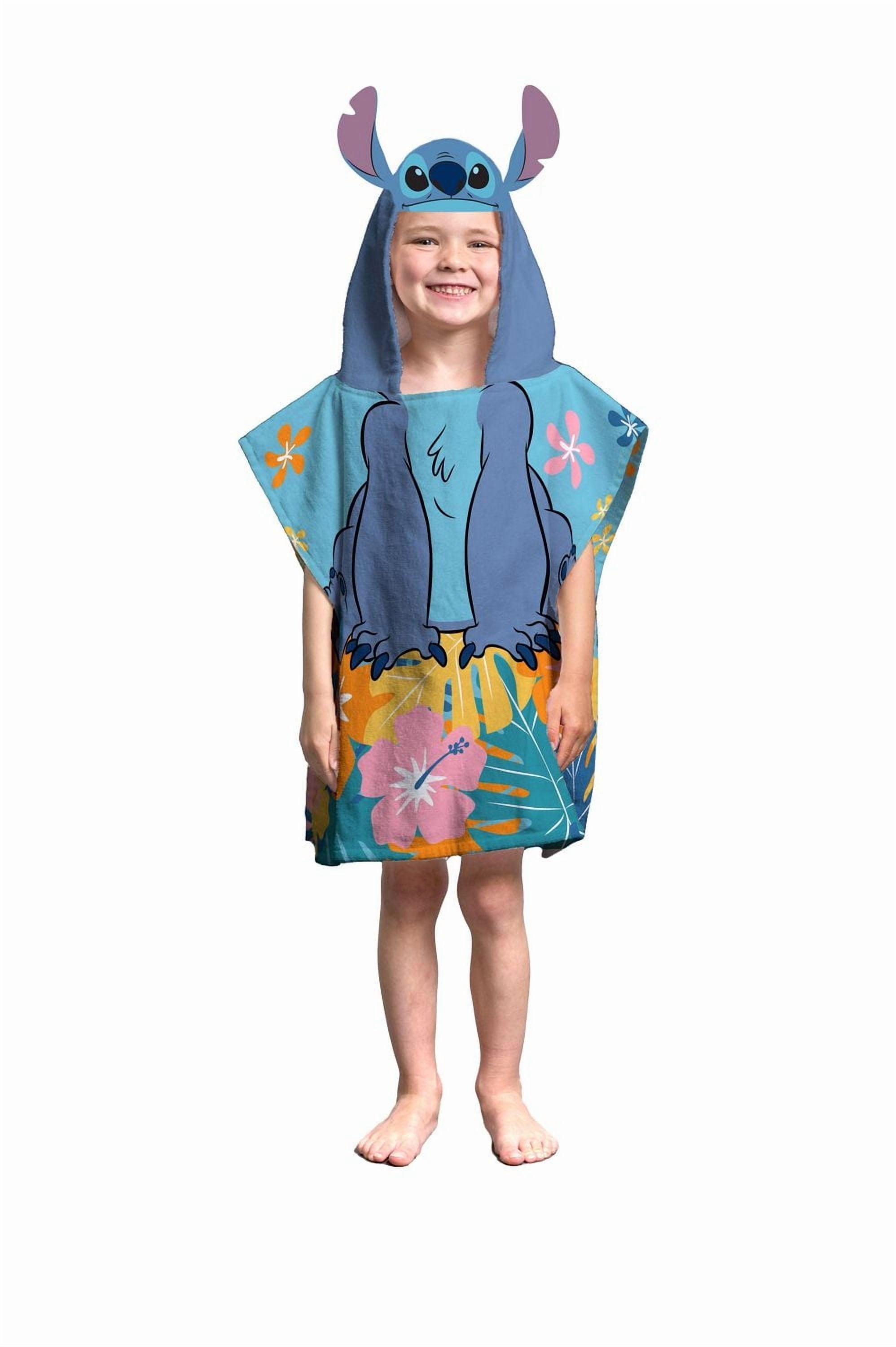 Lilo & Stitch Hooded Poncho Towel, 100% Cotton