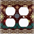thumbnail image 3 of Metal Light Switch Plate Cover Safari African Tribal Art Pattern Brown SFR057, 3 of 13