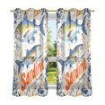 thumbnail image 6 of Yayeee Window Curtains Set of 2 for Living Room Light Filtering 63"x52", Blue Sardines Pattern, 6 of 7