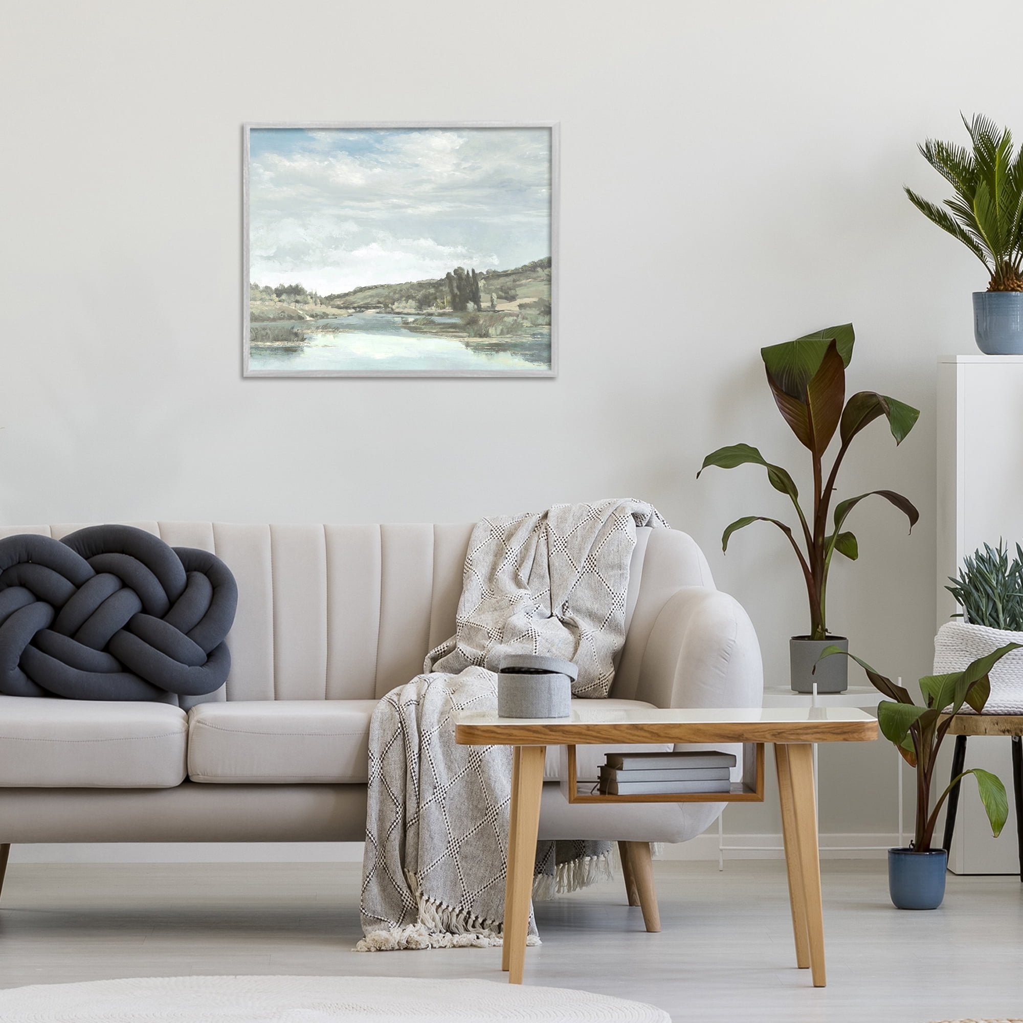 Stupell Industries On The Water Landscape Gray Framed Giclee Art, design by Christy McKee