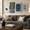 Vintage Blue-8x10x1Pc+12x16x2Pc+16x16x1Pc+16x24x1Pc, variant on Abstract Landscape 24"W x 36" H x 3Pcs Framed Canvas Art Print Set