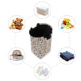 thumbnail image 7 of Yayeee Freestanding Laundry Hamper with Handle Collapsible Large Storage Basket for Clothes, Brown Cartoon Bears, 7 of 7