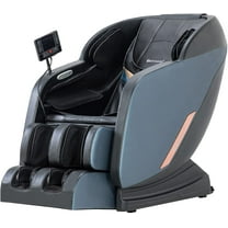 BestMassage Full Body Electric Zero Gravity Shiatsu Massage Chair with Bluetooth and Wormwood Back Calf Heating Therapy Foot Roller Air Massage System,Black