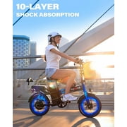 Electric Bike for Adults, 16 Tire Electric Bicycle with Peak 750W Motor 28 MPH Max Speed, 48V Removable Battery Range to 45 Miles Off Road Ebike